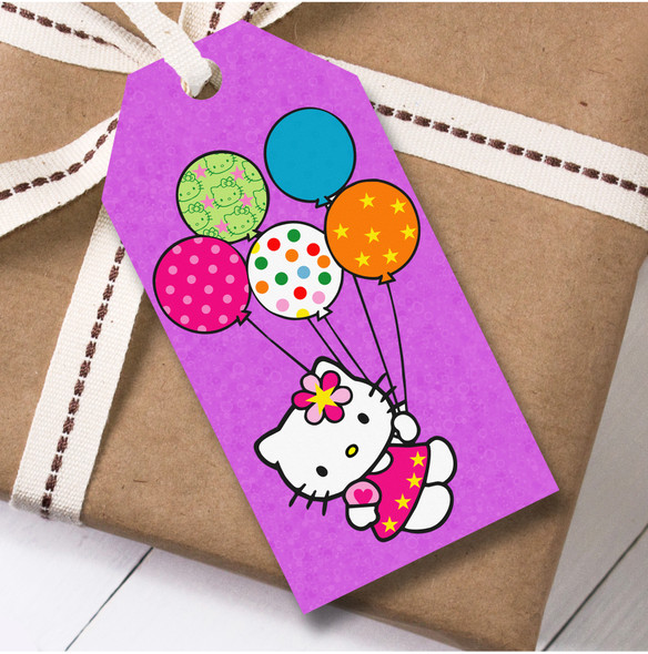 Birthday 12 Large Gift Tags Birthday Hello Kitty Girls Kids