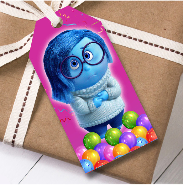 Birthday 12 Large Gift Tags Disney Inside Out Kids Birthday Design 5