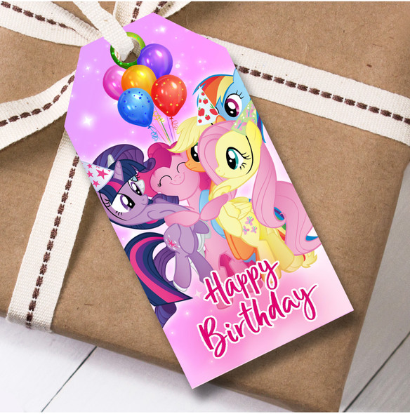 Birthday 12 Large Gift Tags My Little Pony Girls Kids Birthday Design 15
