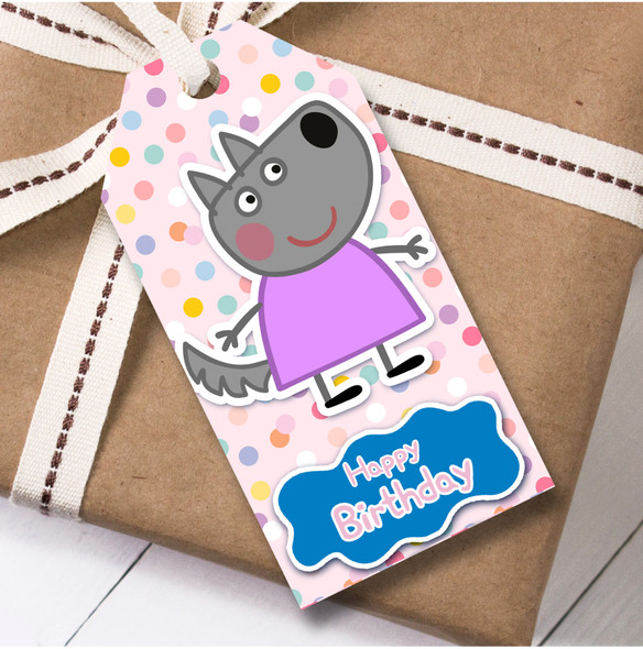 Birthday 12 Large Gift Tags Peppa Pig Kids Birthday Design 12