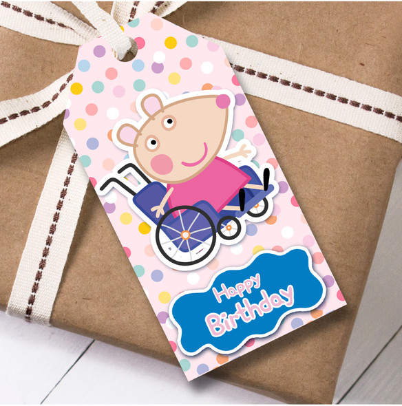 Birthday 12 Large Gift Tags Peppa Pig Kids Birthday Design 15