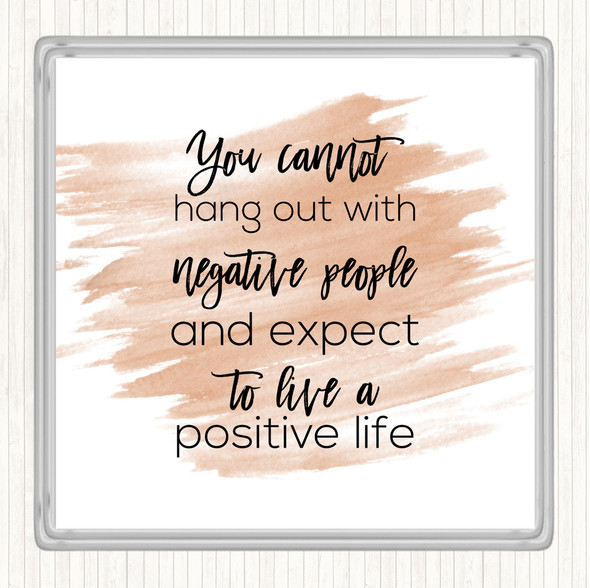 Watercolour Hang Out Quote Coaster