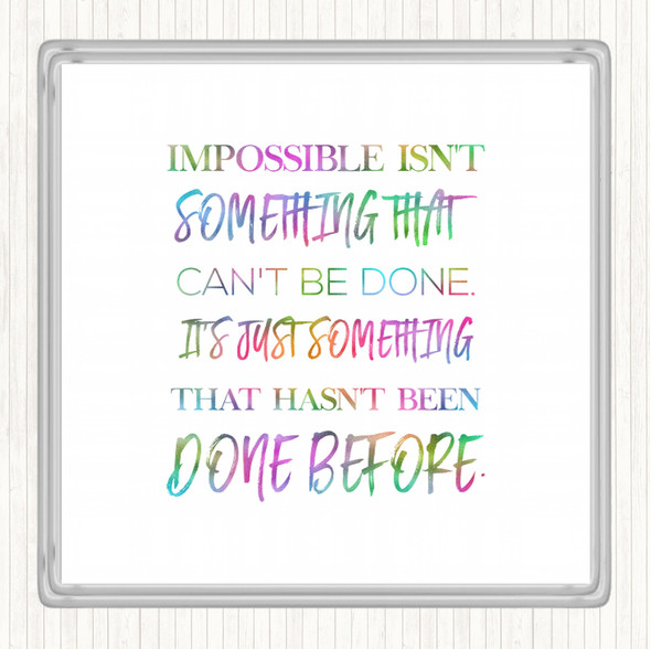 Impossible Rainbow Quote Coaster