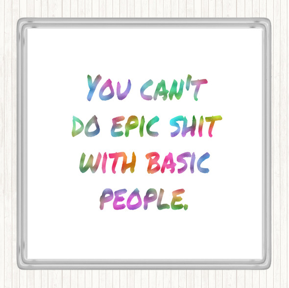 Basic People Rainbow Quote Coaster