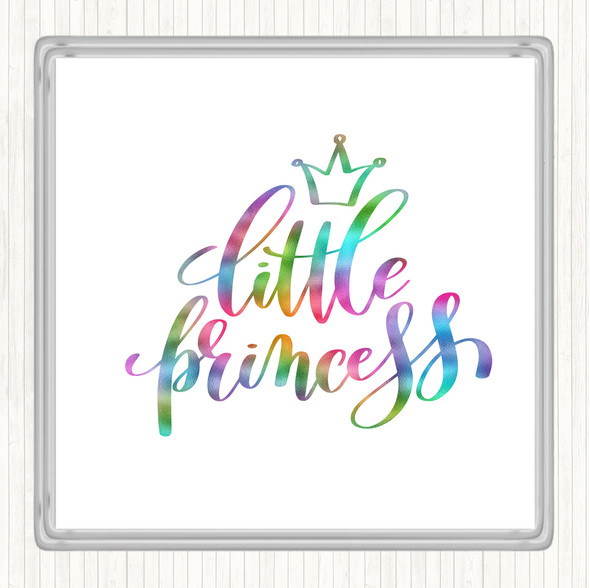 Little Princess Rainbow Quote Coaster