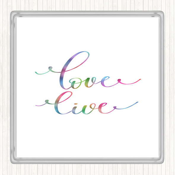 Love Live Rainbow Quote Coaster