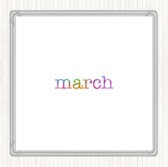 March Rainbow Quote Coaster