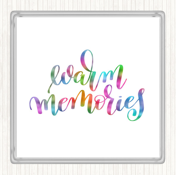 Memories Rainbow Quote Coaster
