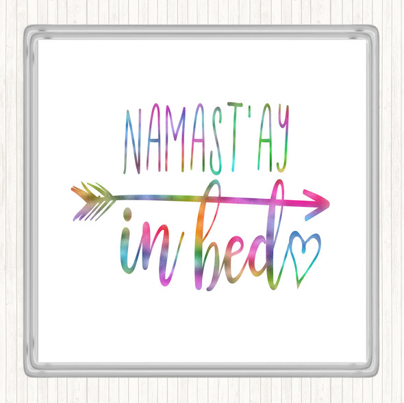 Namaste Rainbow Quote Coaster