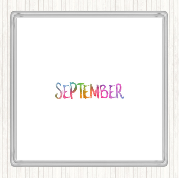 September Rainbow Quote Coaster