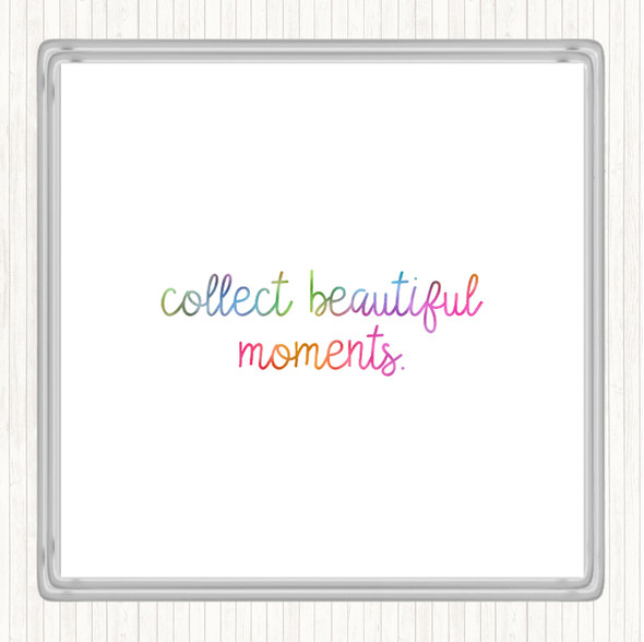 Beautiful Moments Rainbow Quote Coaster