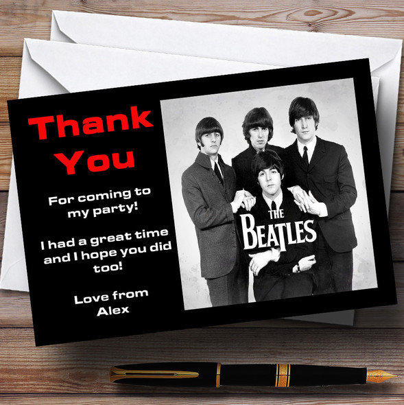 The Beatles Customised Party Thank You Cards