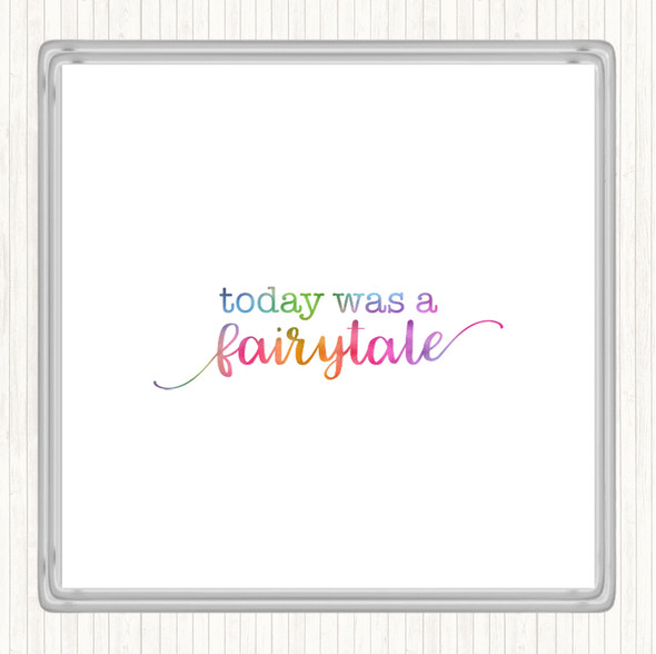 Today Fairytail Rainbow Quote Coaster