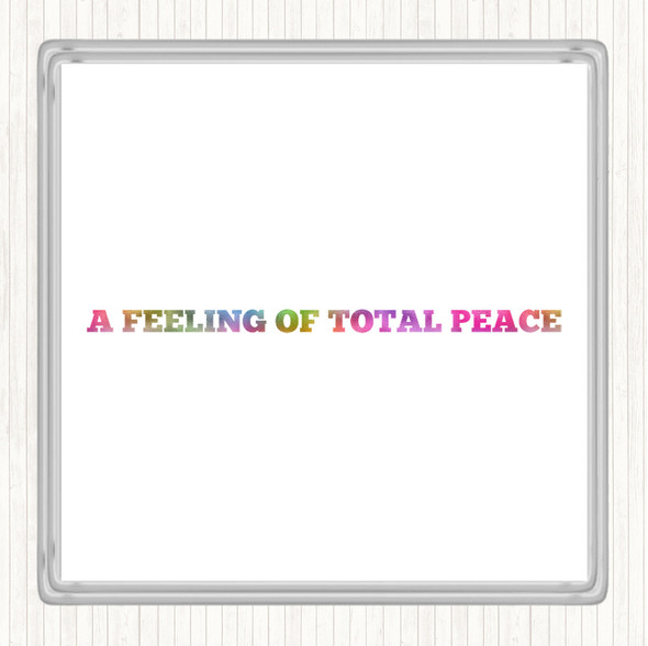Total Peace Rainbow Quote Coaster