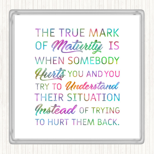 True Mark Rainbow Quote Coaster