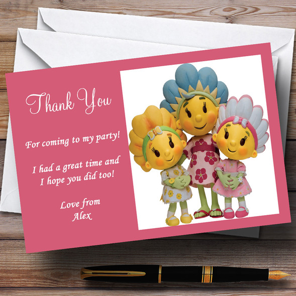 Fifi And e Flowertots Customised Children's Birthday Party Thank You Cards