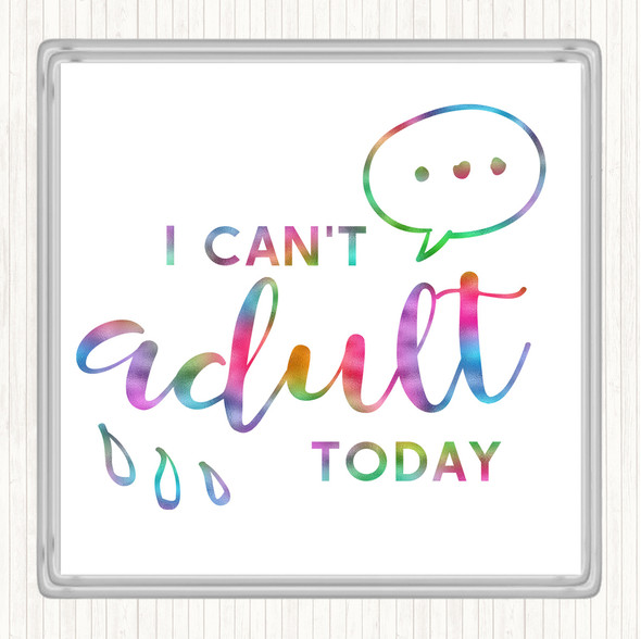 Cant adult Rainbow Quote Coaster