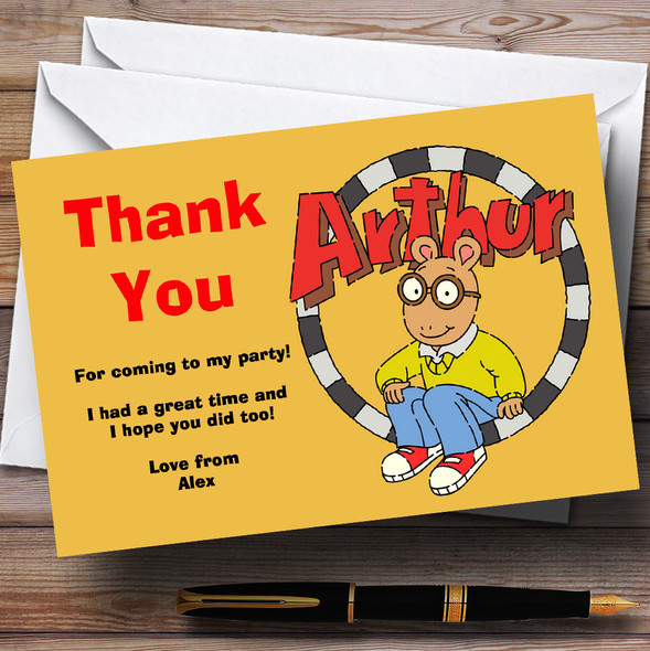 Arthur Customised Children's Birthday Party Thank You Cards