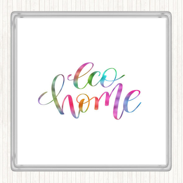 Eco Home Rainbow Quote Coaster