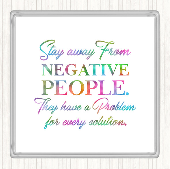 Every Solution Rainbow Quote Coaster