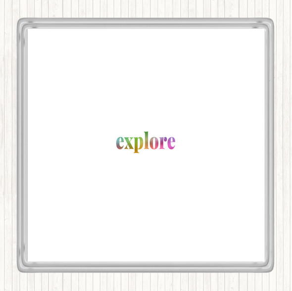 Explore Rainbow Quote Coaster