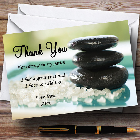 Relaxing Spa Day Customised Birthday Party Thank You Cards