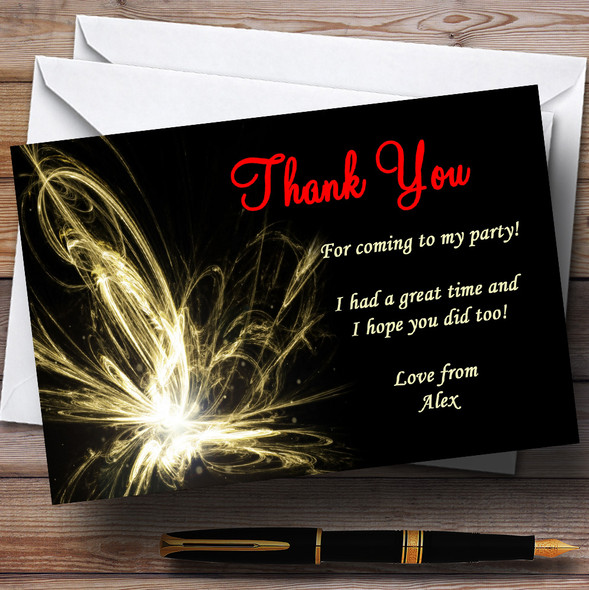 Champagne Supernova Customised Party Thank You Cards