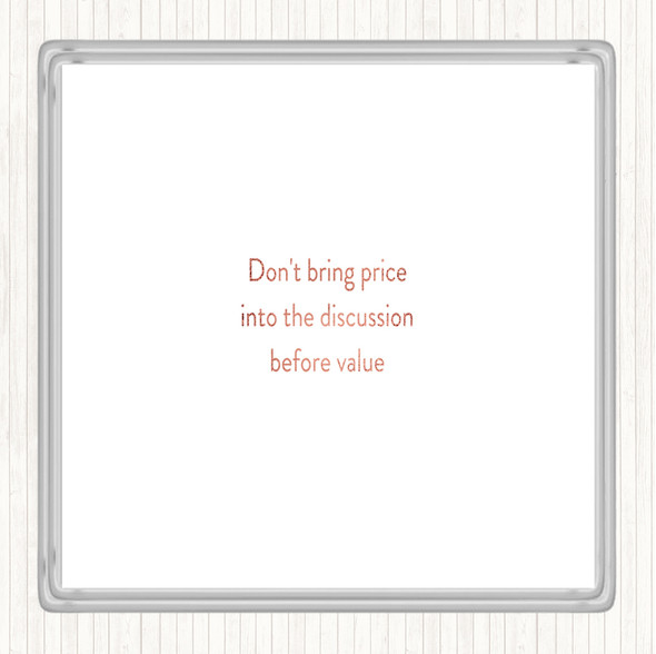 Rose Gold Price Before Value Quote Coaster