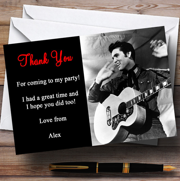 Elvis Presley Customised Party Thank You Cards