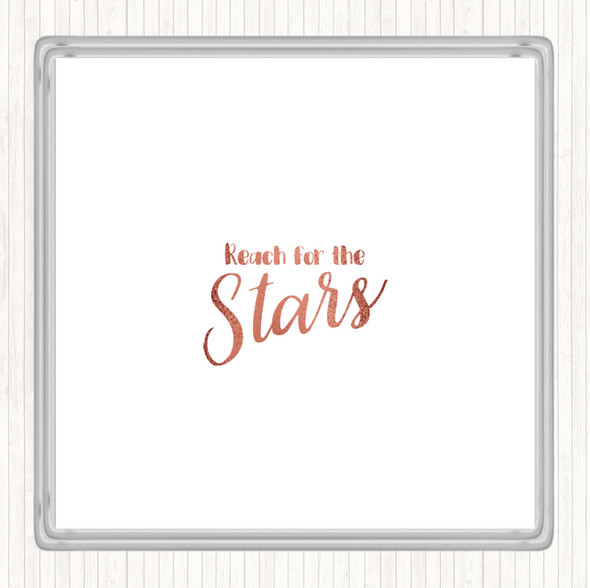 Rose Gold Stars Quote Coaster