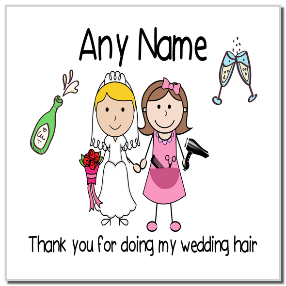 Thank You For Doing My Wedding Hair Coaster