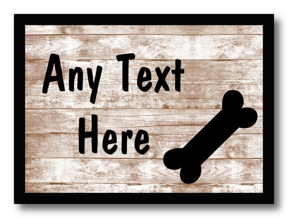 Shabby Wooden Effect Dog Bone Placemat