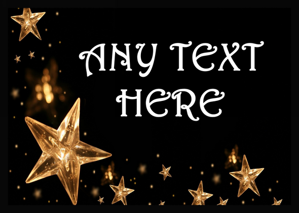 Gold Stars Christmas Placemat