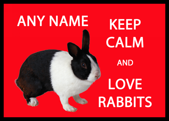 Keep Calm And Love Rabbits Placemat