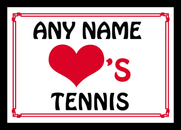 Love Heart Tennis Placemat