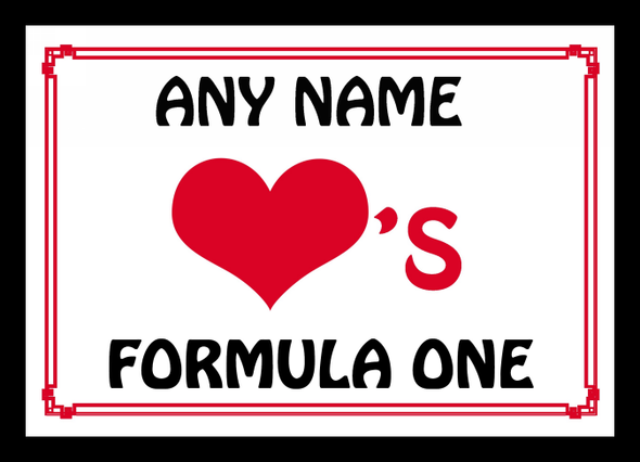 Love Heart Formula One Placemat