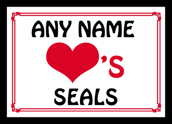 Love Heart Seals Placemat