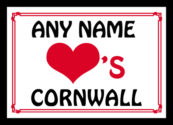 Love Heart Cornwall Placemat