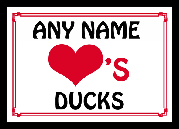 Love Heart Ducks Placemat