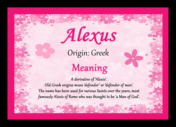 Alexus Name Meaning Placemat