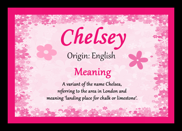 Chelsey Name Meaning Placemat