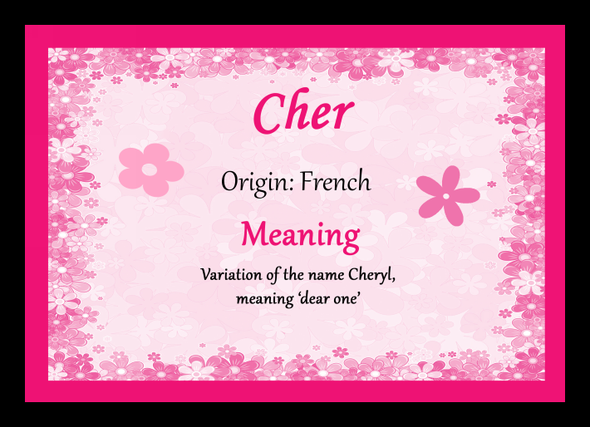 Cher Name Meaning Placemat