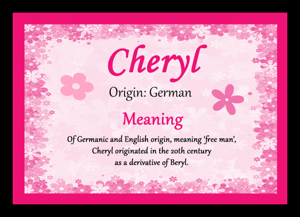 Cheryl Name Meaning Placemat