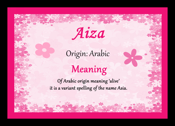 Aiza Name Meaning Placemat