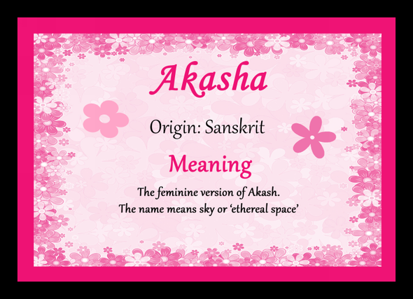 Akasha Name Meaning Placemat