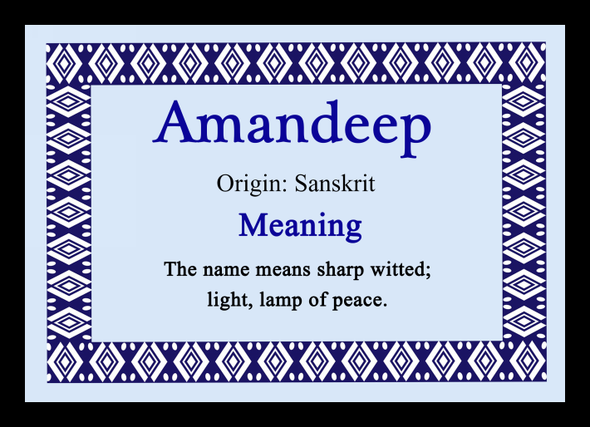 Amandeep Name Meaning Placemat