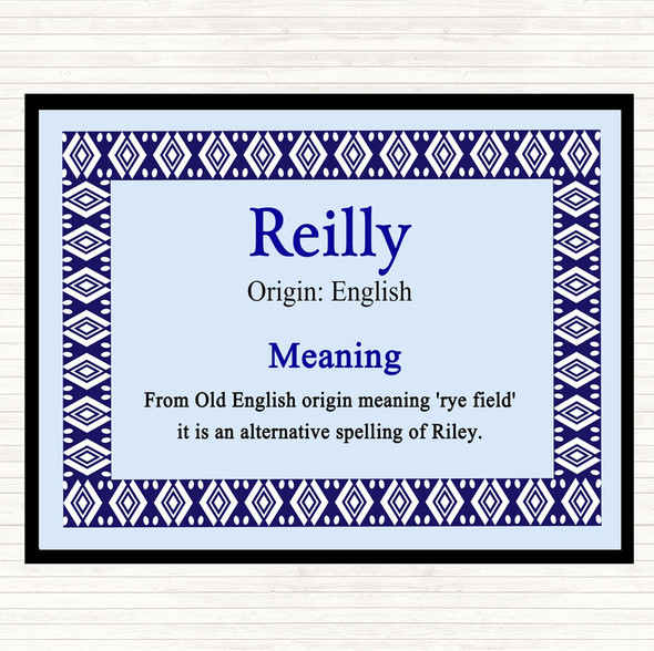 Reilly Name Meaning Placemat Blue