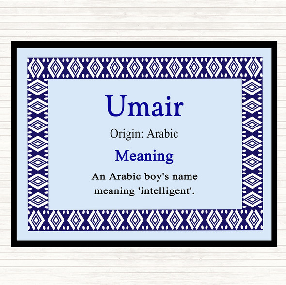 Umair Name Meaning Placemat Blue