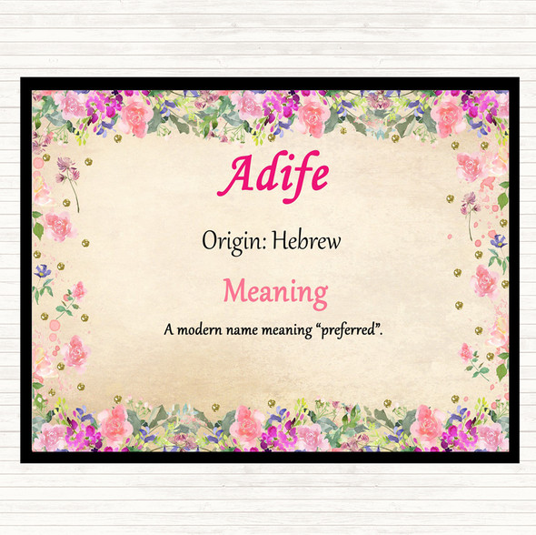 Adife Name Meaning Placemat Floral