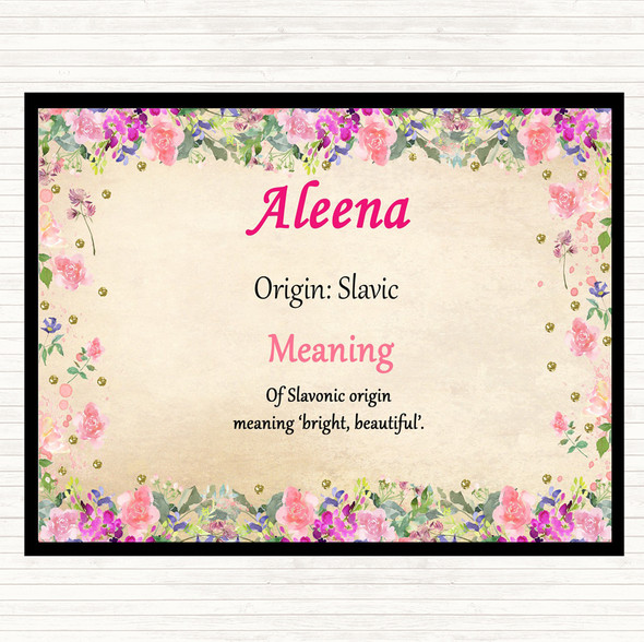 Aleena Name Meaning Placemat Floral